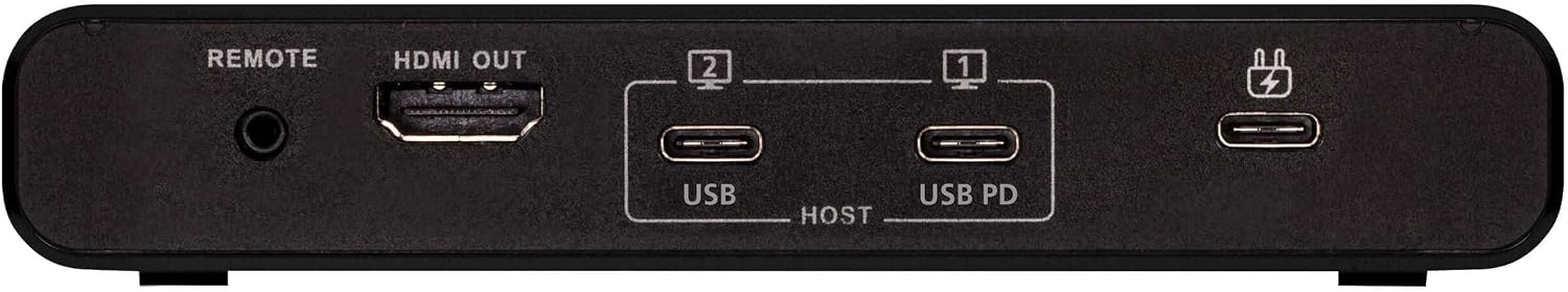 Tripp Lite 2 Port USB-C KVM Dock, Dual Port USB C KVM Docking Station, 4K HDMI, USB 3.2 Gen 1, USB A Hub, Remote Selector, 85W PD Charging, Black (B003-HC2-DOCK1)