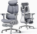 Hbada X7 Smart Ergonomic Chair, Office Chair, with Fully Automated Lumbar Tracking, 4D Adjustable Headrest, 720° Adjustable Armrests, Ventilated Seat Cushion, Swivel, Grey