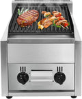 Commercial Gas Grill, BBQ Grill Commercial Countertop Gas Grill,Stainless Steel Grill Tool Heavy Duty Professional Countertop Gas Grill (Style 6)