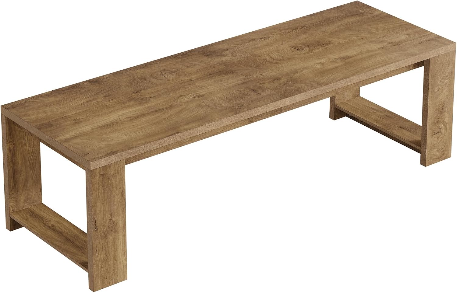 Tribesigns 2 Person Desk Set of 2, 86.6 Inches Extra Long Desk, Two People Computer Writing Table, Long Wood Office Desks Workstation for Home Office, Natural Wood