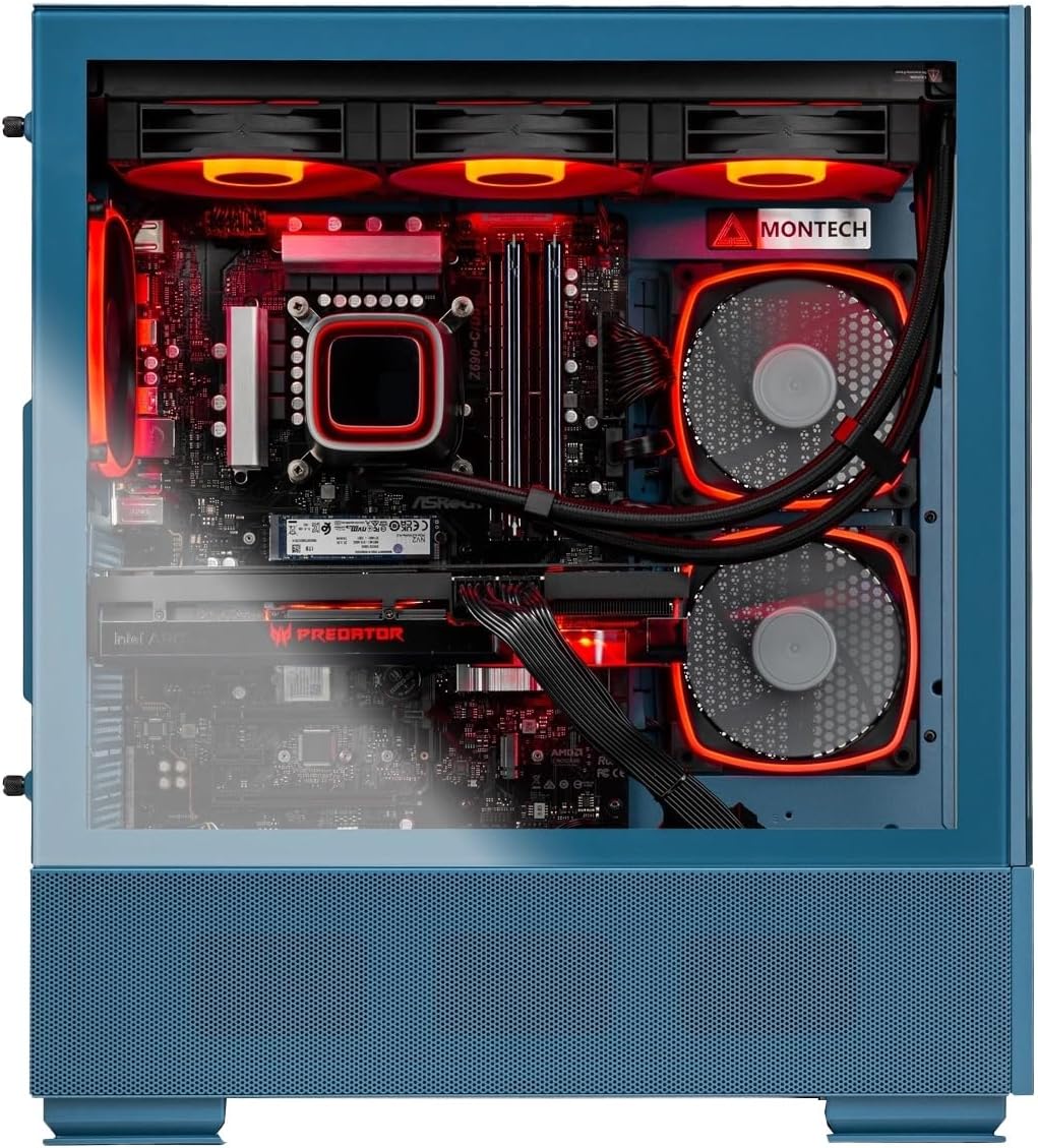 Skytech Gaming Azure Gaming PC, AMD Ryzen 7 7800X3D 4.2GHz, AMD RX 9060XT 16GB, 1TB Gen4 NVMe SSD, 32GB DDR5 RAM 5600, 850W Gold ATX 3 PSU, 360 ARGB AIO, Wi-Fi, Win 11, Desktop