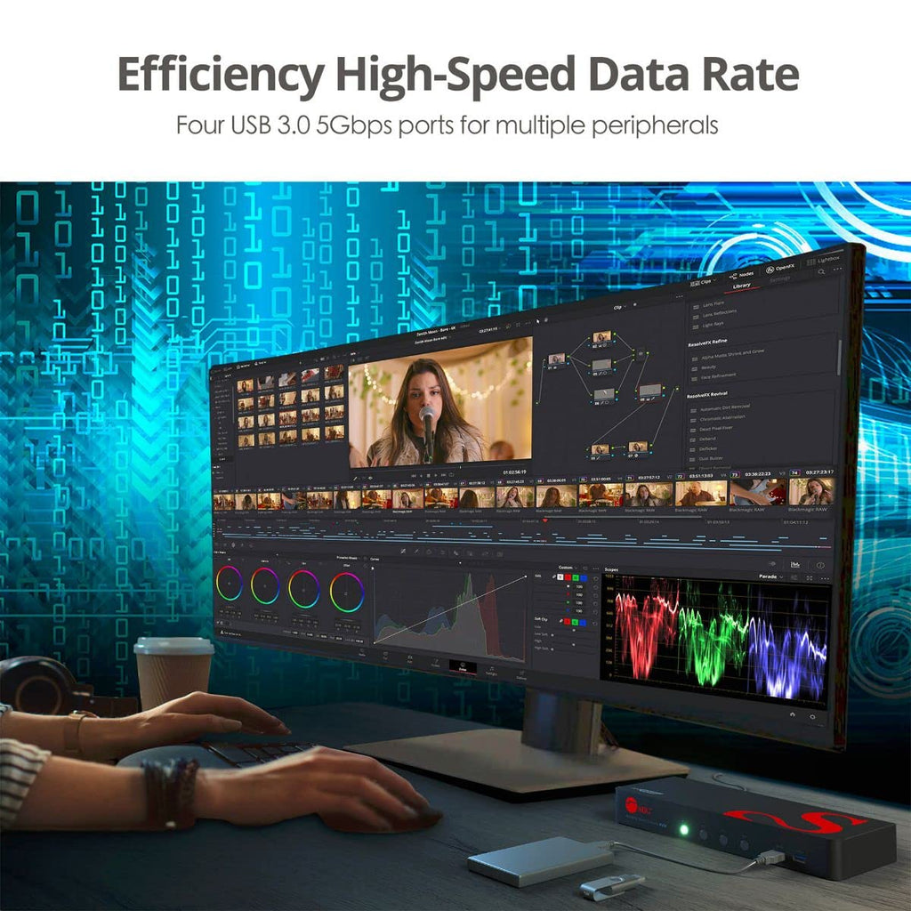 SIIG 4K DisplayPort 4-Port KVM Switch with Audio and Microphone, DP 1.2 4K60, USB 3.0 x4, USB 2.0 x2, Cables Included, Hotkey Control, TAA Compliant, ESD Protection, Metal housing (CE-DP0G11-S1)