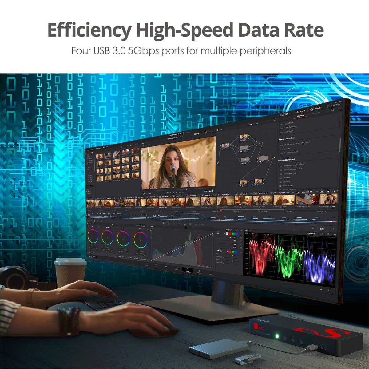 SIIG 4K DisplayPort 4-Port KVM Switch with Audio and Microphone, DP 1.2 4K60, USB 3.0 x4, USB 2.0 x2, Cables Included, Hotkey Control, TAA Compliant, ESD Protection, Metal housing (CE-DP0G11-S1)