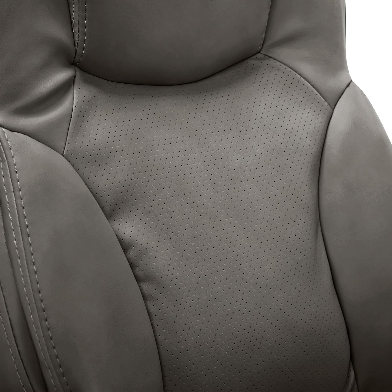 Serta Connor Executive Office Chair, Ergonomic Computer Chair with Layered Body Pillows, Contoured Lumbar, Adjustable Seat Height, Bonded Leather, Gray