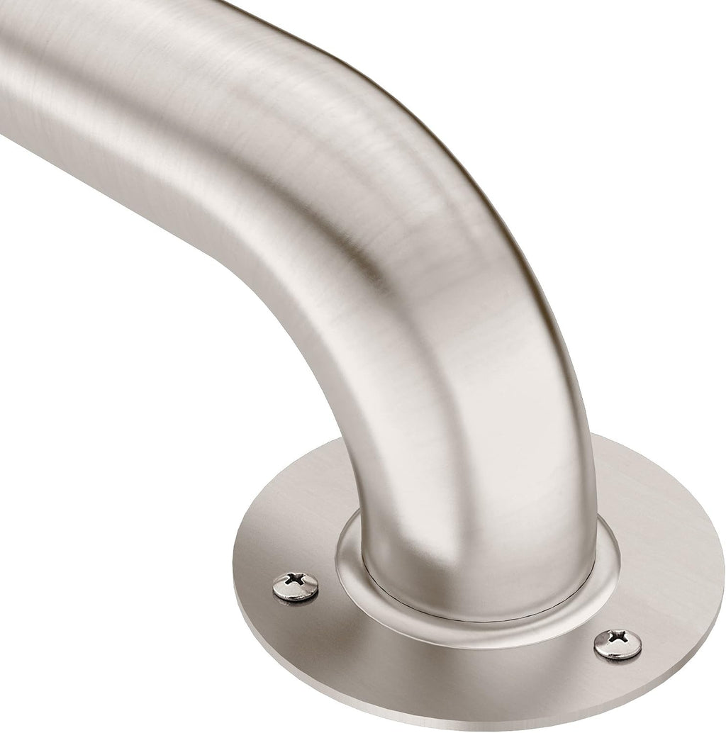 Moen R7424 Bathroom Safety 24-Inch Stainless Steel Bathroom Grab Bar with Exposed Screws, Stainless (Pack of 4)