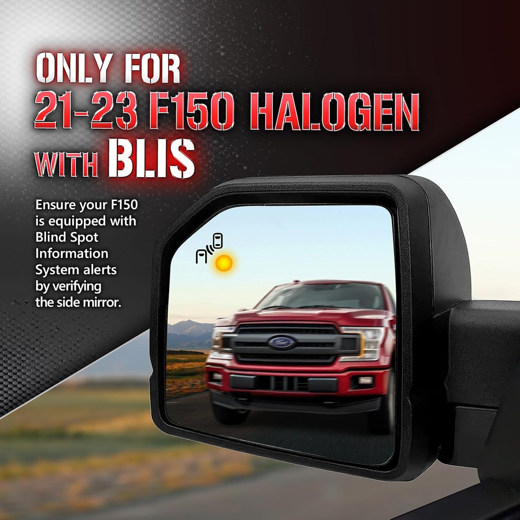OPT7 Dynamic Taillight for F150 2021-2023 w/OE Halogen Taillights & Blind Spot Monitor – Redline 60' Rigid 1-Piece Triple Row LED Truck Tailgate Light Bar w/Sequential Amber Turn + Plug'n'Play Harness