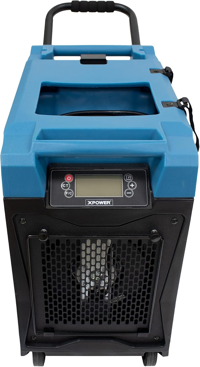 145-Pint LGR Commercial Dehumidifier with Auto Purge Pump, Handle and Wheels for Water Damage Restoration