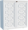 Mrosaa Indoor Outdoor Storage Cabinet Waterproof with Shelf, Off White Plastic Outdoor Cabinets for Patio/Garden/Backyard, Size 34.3''L*15''W*36.2''H