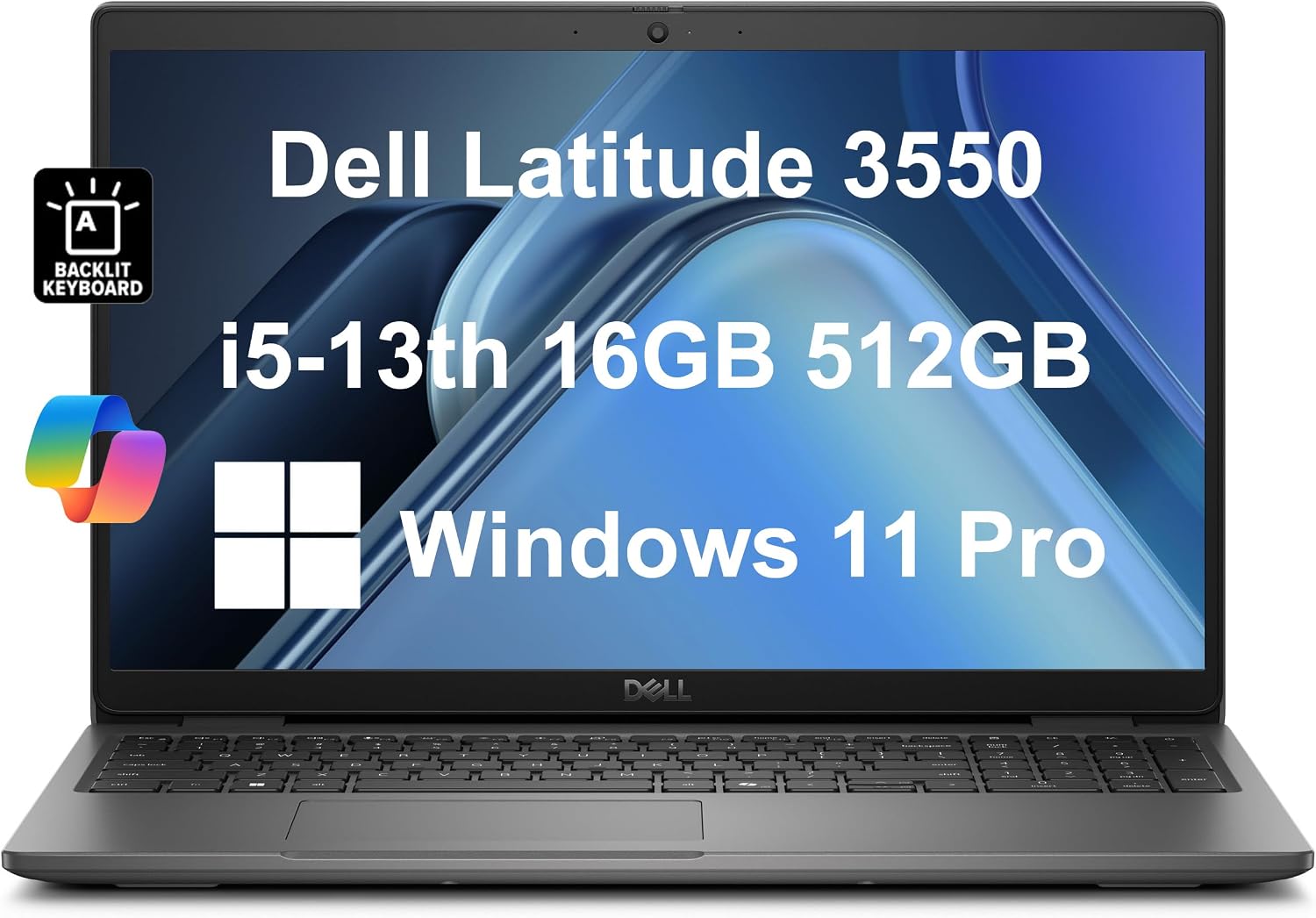 Dell Latitude 3550 3000 Business Laptop (15.6' FHD Anti-Glare, Intel 10-Core i5-1335U (> i7-1355U), 16GB DDR5 RAM, 512GB SSD) Backlit Keyboard, Ethernet, FHD Webcam, Win 11 Pro w/AI Copilot, Grey