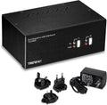 TRENDnet 2-Port Dual Monitor DisplayPort KVM Switch with Audio, 2-Port USB 2.0 Hub, 4K UHD Resolutions Up to 3840 X 2160, TK-240DP (Renewed)