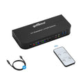 gofanco 2 Port 4K 60HZ DisplayPort KVM Switch with USB 3.0 – DisplayPort 1.4, 4K @60Hz 4:4:4, HDR, HDCP 2.2/1.4, USB Keyboard/Mouse, USB 3.0 Hub, MIC in, Stereo Out, IR Remote, Hotkeys (KVMDP-2P)