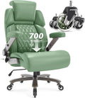 Big and Tall Office Chair 700lbs - Adjustable Headrest&Lumbar Support, 3D Flip Arms, Large Wheels &Heavy Duty Metal Base, Ergonomic High Back Computer Chair Desk Chair, Thick Padded Extra Wide Seat
