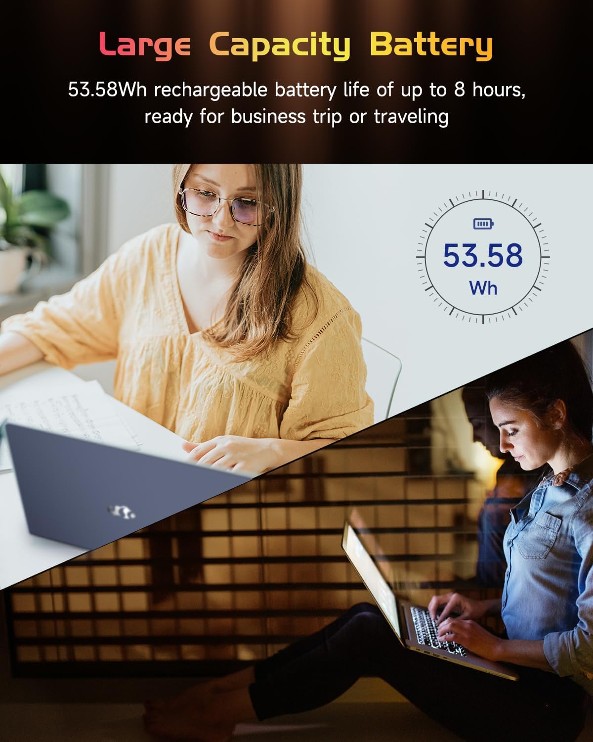 NIMO 15.6' IPS FHD-Laptop, Intel Pentium Quad Core N100 8GB RAM 256GB SSD (Beat i3-1115G4, Up to 3.4GHz) Computer with Backlit Keyboard Fingerprint Type-C WiFi 6 BT5.2, for Student and Home