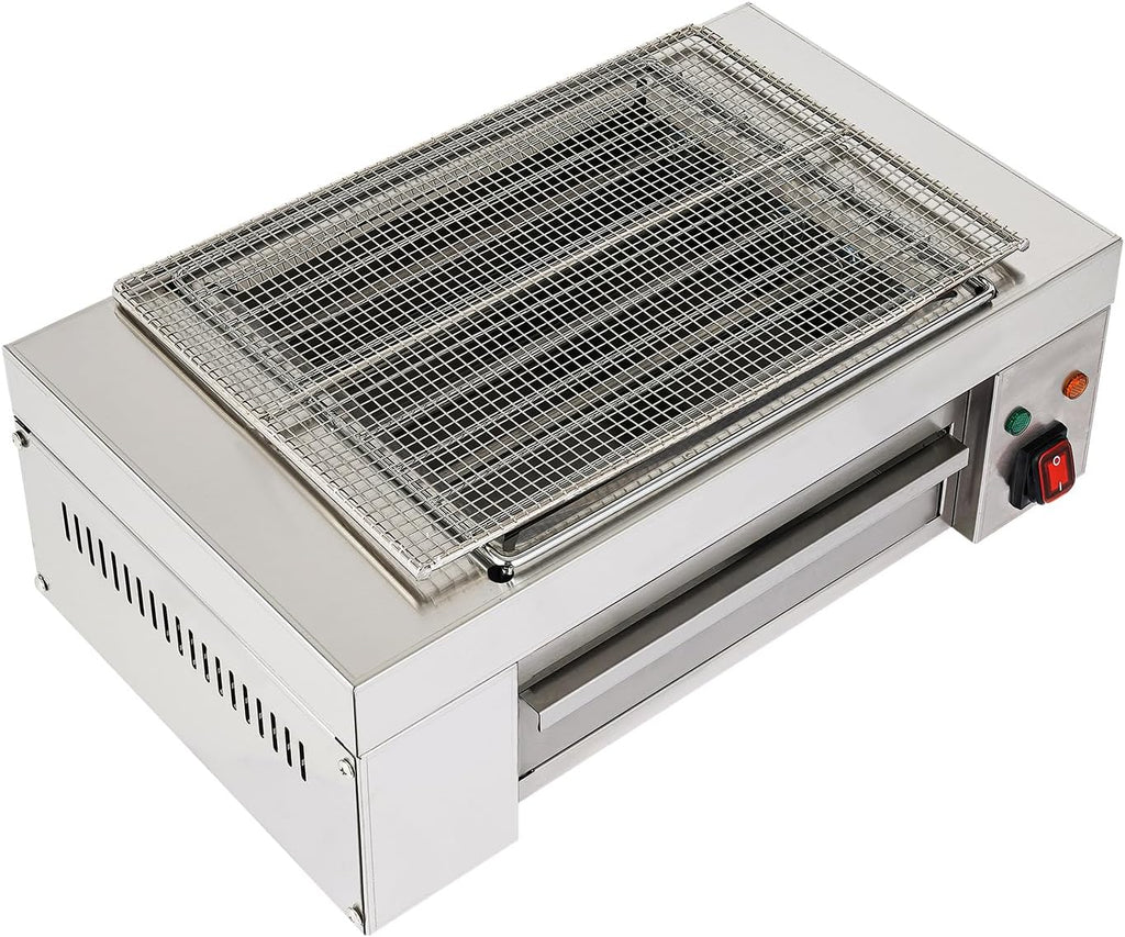 Barbecue Electric Grill,1500W Electric Grill Professional Barbecues Griddle BBQ Grill Camping Tabletop Grill Stainless Steel Barbecues Grill for Household Commercial Use (Style 3)