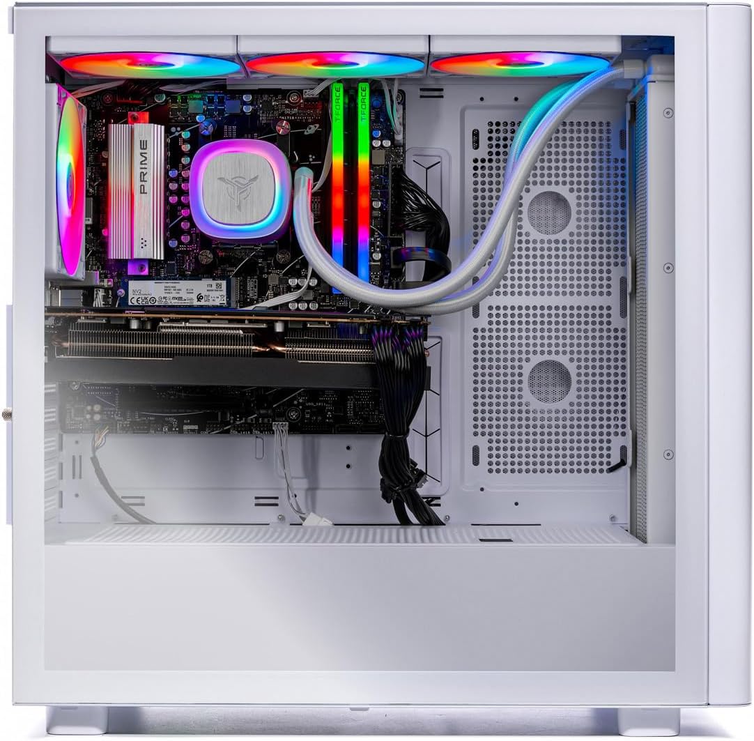 Skytech Gaming Chronos 3 Desktop PC, Intel i7 14700F 2.1 GHz (5.3GHz Turbo), NVIDIA RTX 5060 Ti 16GB, 1TB NVMe SSD, 16GB DDR5 RAM 5200, 850W Gold ATX 3 PSU, 360mm ARGB AIO, Wi-Fi, Win 11