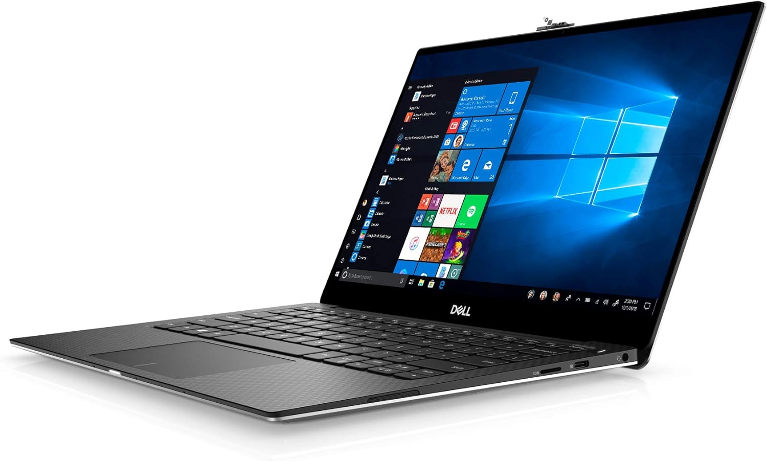 Dell XPS 13 7390 Laptop 13.3 inch, 4K UHD InfinityEdge Touch, 10th Generation Intel Core i7-10710U, Intel UHD Graphics, 512GB SSD, 16GB RAM, Windows 10 Home, XPS7390-7121SLV-PUS
