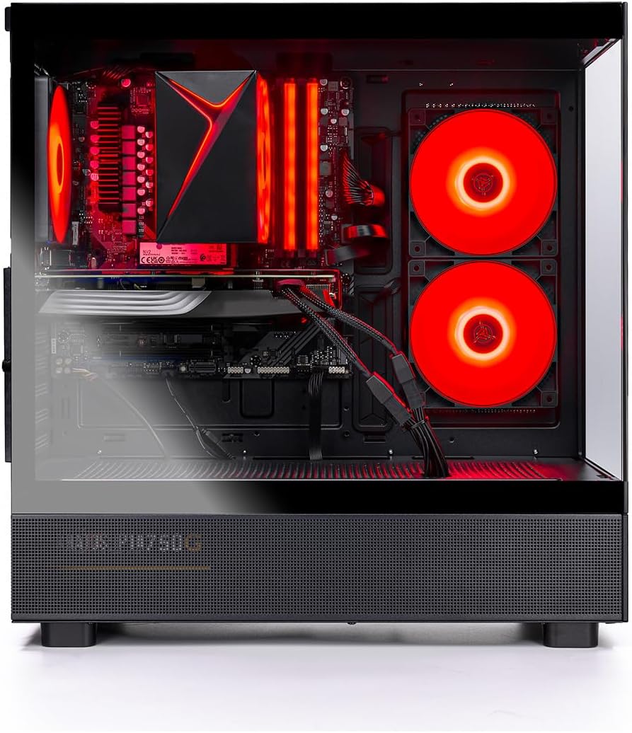 Skytech Gaming Azure 3 Gaming PC, AMD Ryzen 7 7700 3.8GHz, NVIDIA RTX 5060, 1TB Gen4 NVMe SSD, 32GB DDR5 RAM 6000, 650W Gold PSU, WI-FI 5, Windows 11, Desktop