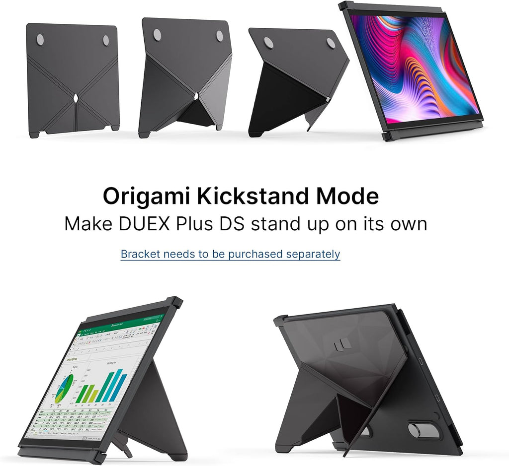 Portable Monitor for Laptops, New Mobile Pixels Duex Plus DS 13.3' Full HD IPS Dual Laptop Monitor, USB C/HDMI Plug and Play Laptop Screen Extender,Windows/Mac/Android/Switch Compatible