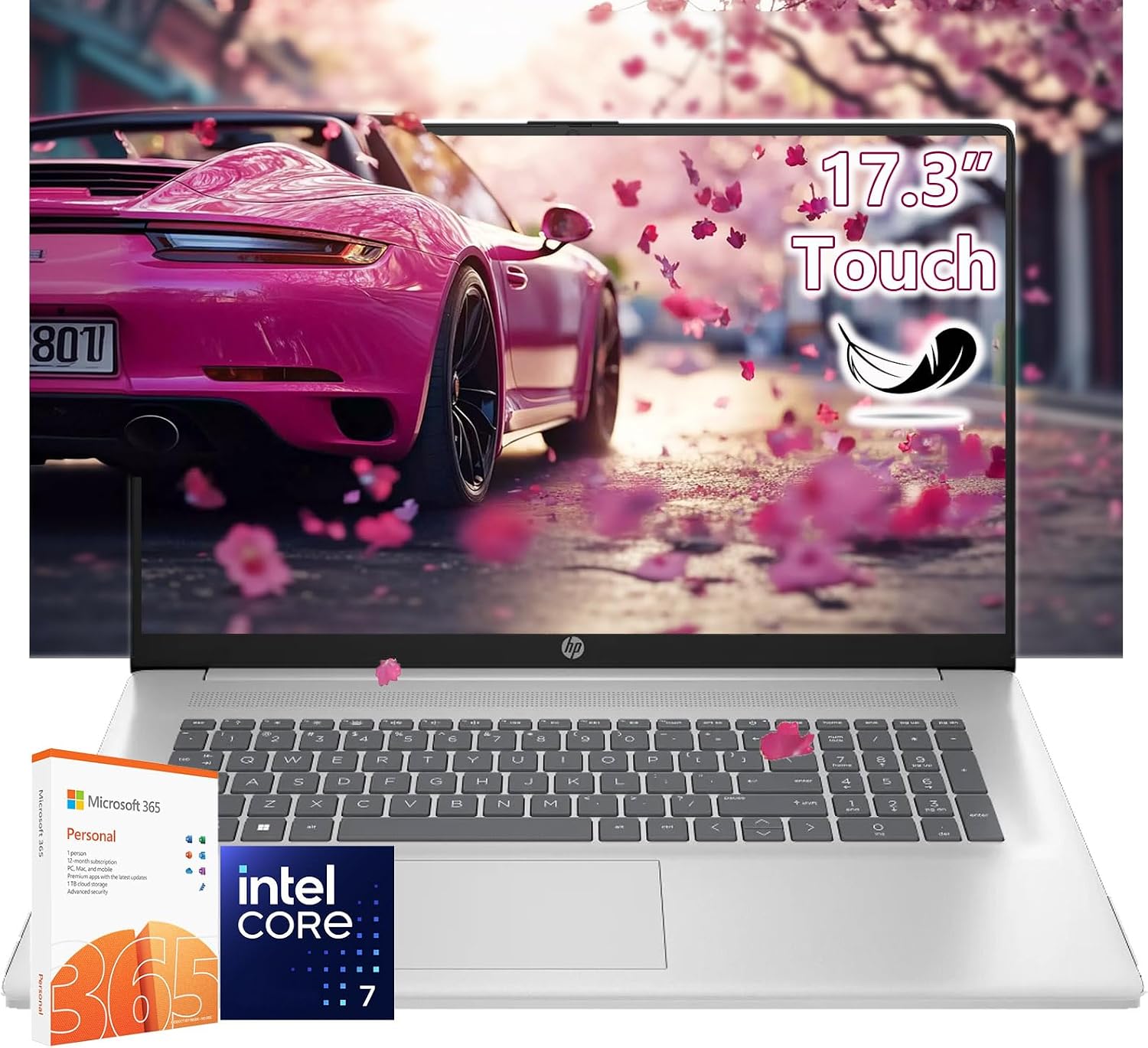 HP 17inch Touchscreen Laptop AI PC -10Core Intel i7-150U Beat i7-1355U -Backlit Keyboard -Windows 11 - Office 365 One Year -Computadora Laptop- Work Business College (64GB RAM| 2TB PCIe SSD)