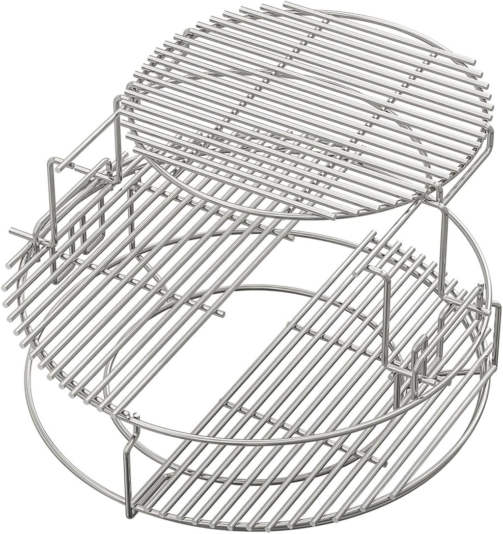 3 Tier 5 Piece Expander Rack Kit for Big Green Egg Large Replacement Grill Racks with Removable Cooking System Stainless Steel Big Green Egg Accessories