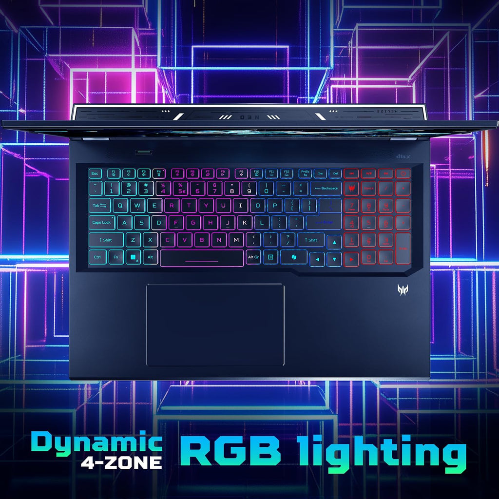 acer Predator Helios Neo 18 AI Gaming Laptop | Intel Core Ultra 9 Processor 275HX | NVIDIA GeForce RTX 5070 Ti | 18' WQXGA 240Hz G-SYNC | 16GB DDR5 | 1TB Gen 4 SSD | Killer Wi-Fi 6E | PHN18-72-92Y3