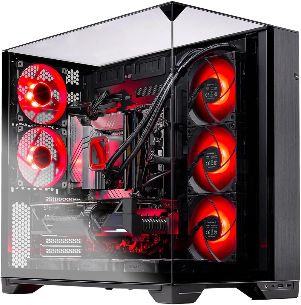 Skytech Gaming O11 Vision Gaming PC, AMD Ryzen 7 9850X3D 4.7GHz, NVIDIA RTX 5080 16GB VRAM, 1TB Gen4 NVMe SSD, 32GB DDR5 RAM 6000, 850W Gold ATX 3 PSU, 360 ARGB AIO, WI-FI 5, Windows 11, Desktop
