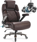Big and Tall Office Chair 700lbs - Adjustable Headrest&Lumbar Support, 3D Flip Arms, Large Wheels &Heavy Duty Metal Base, Ergonomic High Back Computer Chair Desk Chair, Thick Padded Extra Wide Seat