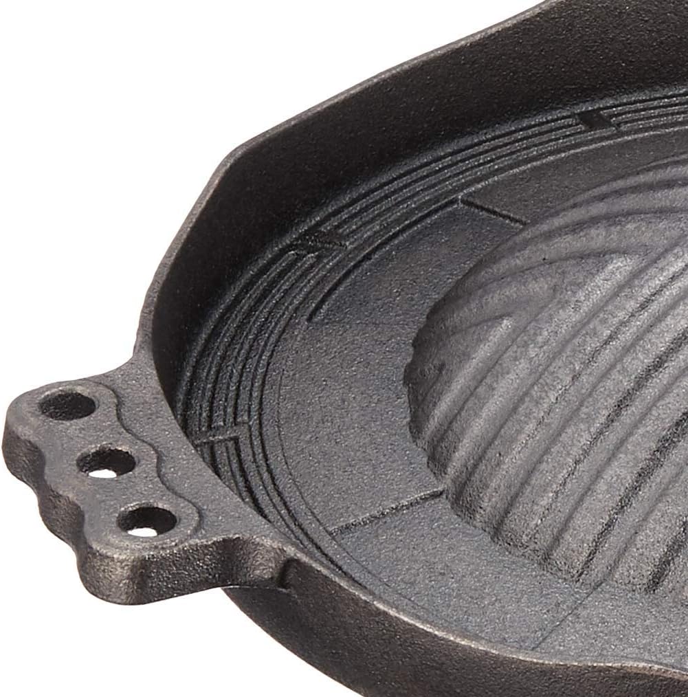 Ishigaki Yakiniku Genghis Khan Pot, Iron Casting, Approx. Width 13.4 x Depth 11.6 x Height 1.8 inches (34 x 29.5 x 4.5 cm), Professional Grade, Professional, Commercial Use, 6 Pieces