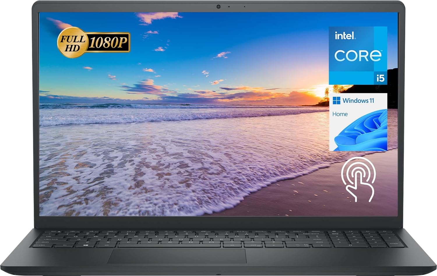 Dell Inspiron 15 3511 Laptop, 15.6' FHD Touchscreen, Intel Core i5-1035G1, 32GB RAM, 1TB PCIe NVMe M.2 SSD, SD Card Reader, Webcam, HDMI, WiFi, Windows 11 Home, Black