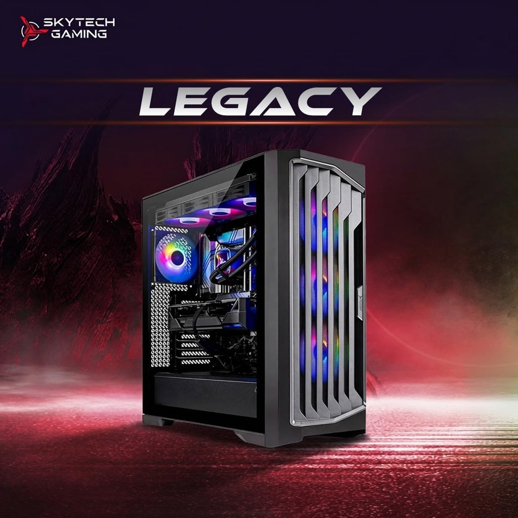 Skytech Gaming Legacy 4 Gaming PC, Intel Ultra 7 270K Plus 5.4GHz, NVIDIA RTX 5080 16GB VRAM, 1TB Gen4 NVMe SSD, 32GB DDR5 RAM 6000, 850W Gold ATX 3 PSU, 360 ARGB AIO, WI-FI 6, Windows 11, Desktop