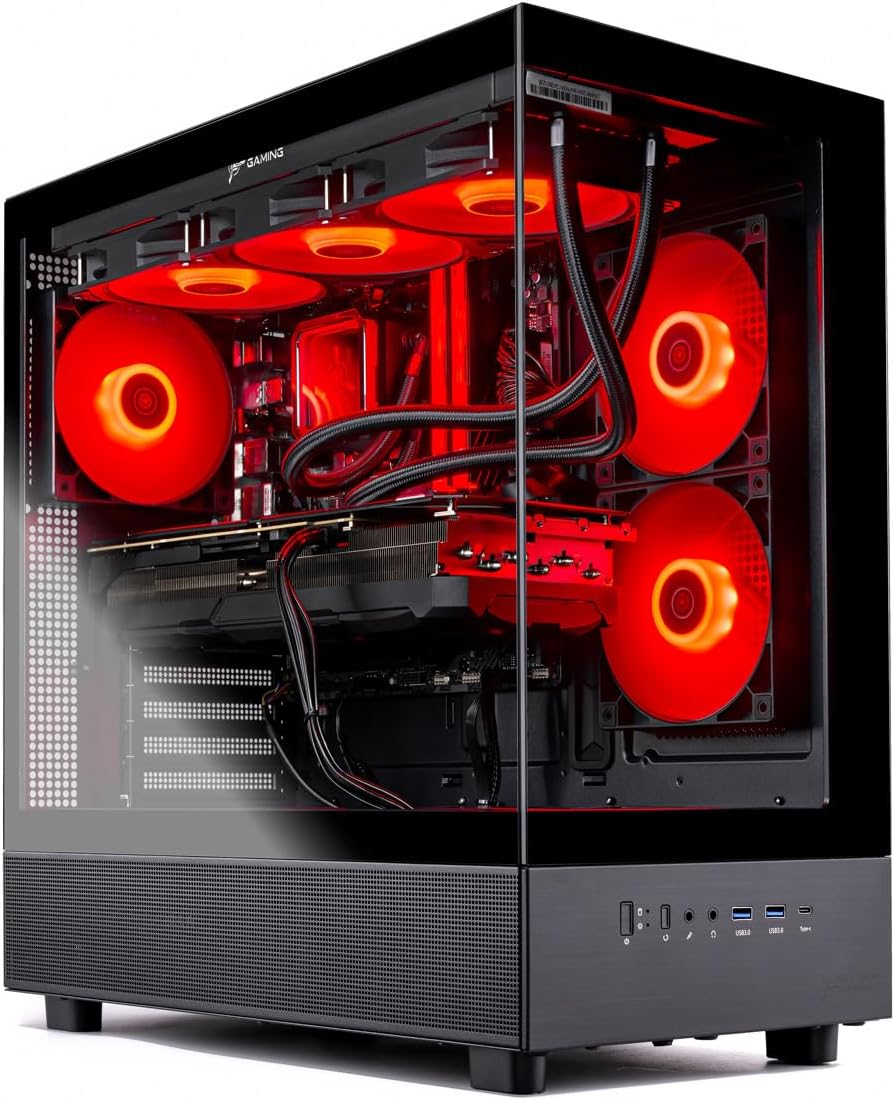 Skytech Gaming Azure 3 Gaming PC, AMD Ryzen 7 9700X 3.8GHz, NVIDIA RTX 5060, 1TB NVMe SSD, 16GB DDR5 RAM 6000, 850W Gold ATX 3 PSU, 360 ARGB AIO, Wi-Fi, Win 11, Desktop