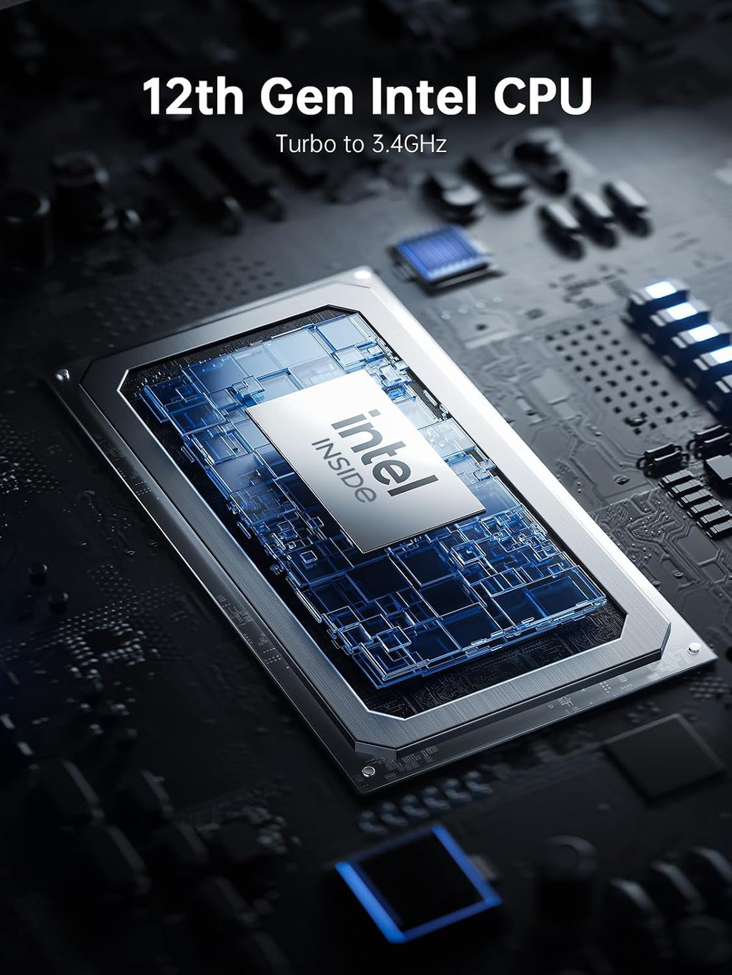 KAIGERR Laptop, 16GB DDR4 512GB SSD Laptop Computer, 16.0inch Windοws 11 Laptop with Ιntel 12th Quad-Core Processor(Up to 3.4GHz), 1920P FHD Display, WiFi 6, USB3.2, Type_C