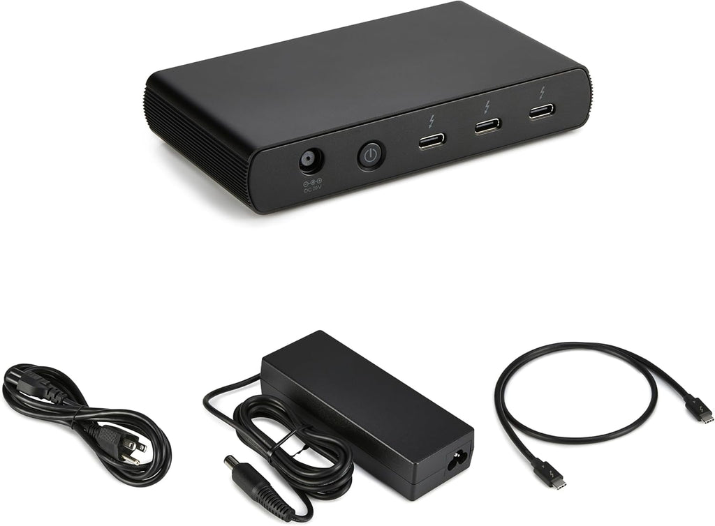 Amazon Basics Thunderbolt 4 Docking Station, Dual 4K@60Hz Display Support, 85W Power Delivery, 3X Downstream TBT4, 1xUSB A 3.1, Mac/Windows Compatible, Black, 4.76 x 2.84 x 0.86 inches