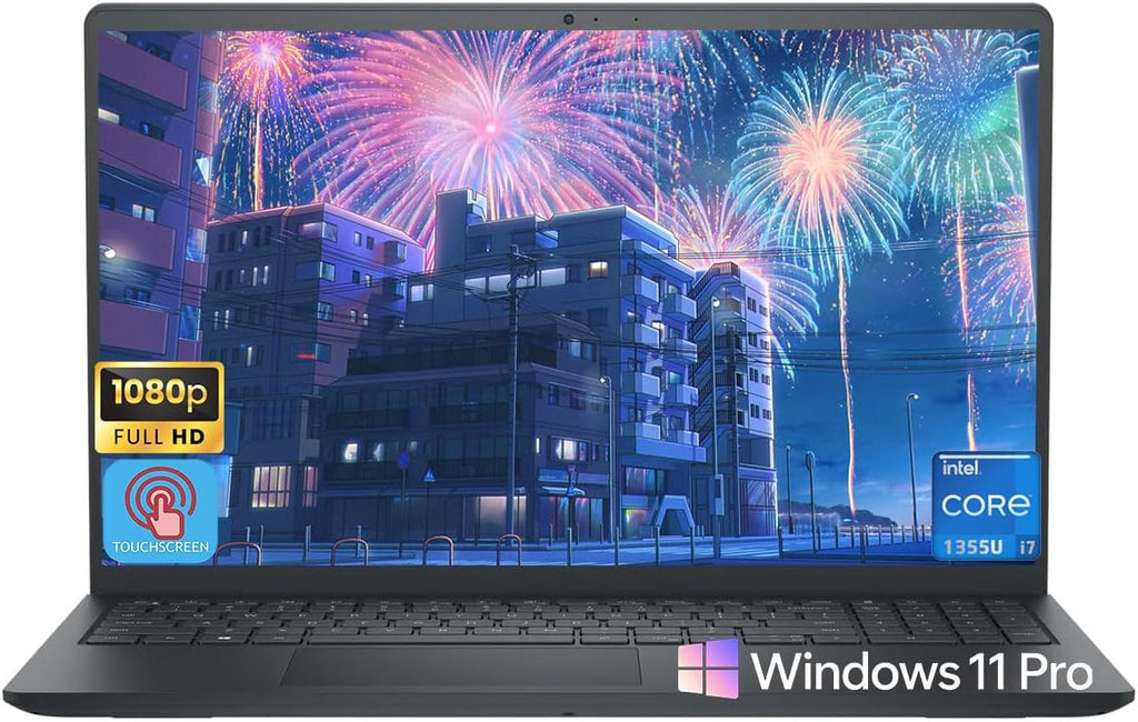 Dell 15 Touchscreen Laptop DC15250 for Business, Intel 10-Core i7-1355U, 15.6'' FHD Anti-Glare Display, 20GB RAM, 1TB SSD, Office 365 for the Web, Copilot AI, Webcam, Wi-Fi 6, Win 11 Pro, Black