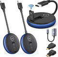 Wireless HDMI PRO- One Transmitter and Two Receiver, Wirelessly Multi-TV Extender Kit, Heat-Control, Plug and Play, 165FT/50M 2.4G/5.8G @60Hz, Stream Video/PPT from Laptop/PC to Multiple HDTV/Monitor