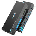 8K@60Hz/4K@144Hz KVM Switch 4 Computers 3 Monitors, ANXQQ HDMI KVM Switch Displayport Share 4 USB 3.0 Devices, Support Mirror/Extended Mode, with 4 USB Cables, Wired Remote and Power Adapter