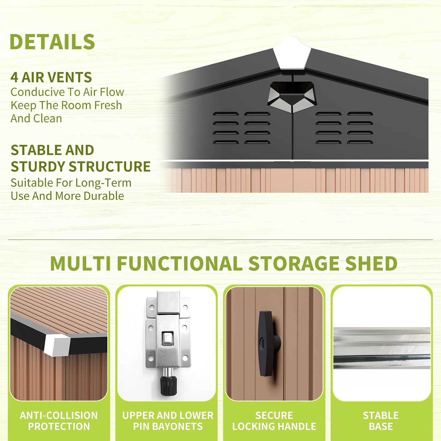 Metal Storage Shed 10x12,Outdoor Storage Building,Large Backyard Sheds,Waterproof Outside Storage Shed with Lockable Door