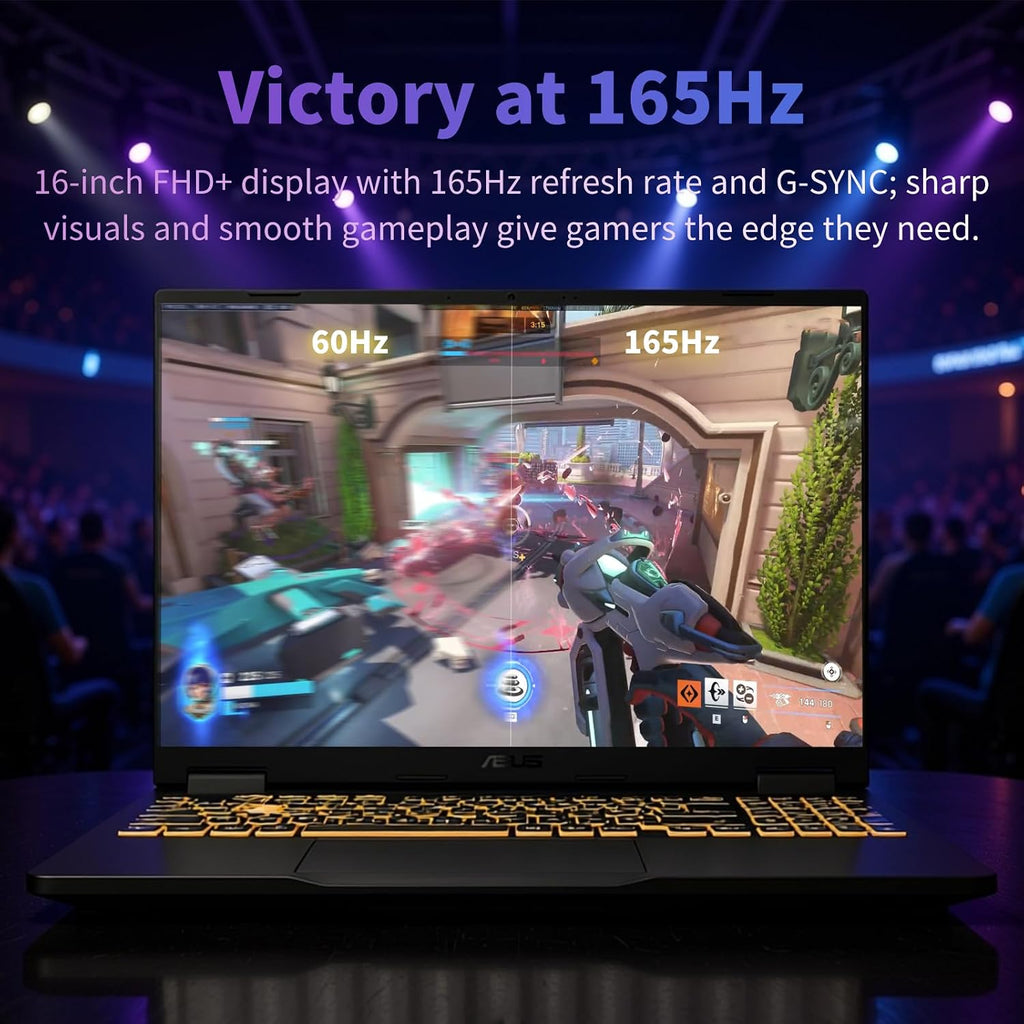 ASUS TUF F16 Gaming Laptop - 16' FHD+ 165Hz Display 300 nits, Intel 16 Core i7-14650HX, NVIDIA GeForce RTX 5060, Windows 11 Pro, WiFi 6E, Backlit Keyboard (64GB DDR5 RAM | 2TB SSD)
