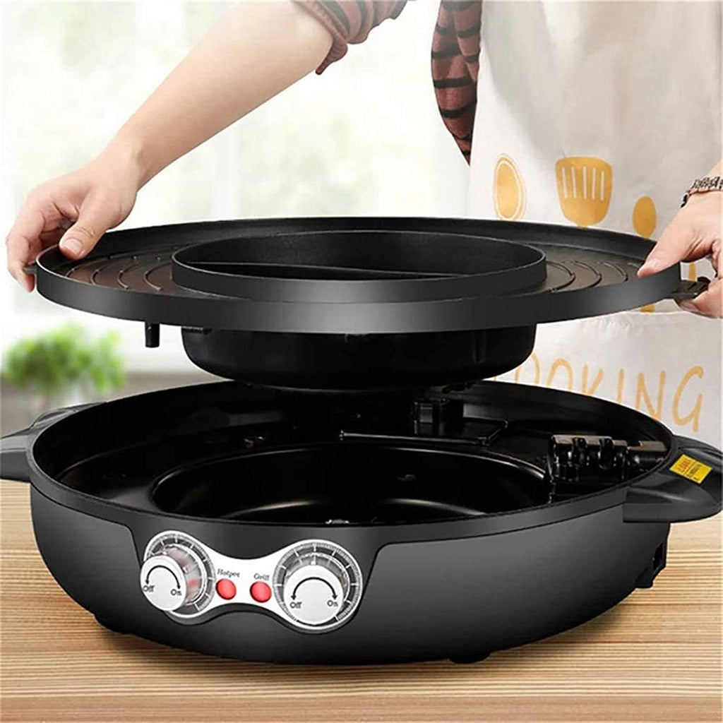1200W Smokeless Electric Grill Plate Non Stick Griddle Plate Indoor BBQ Family Health Grill for Home Outdoor Courtyard Dinner,Household Nonstick Electric Griddle