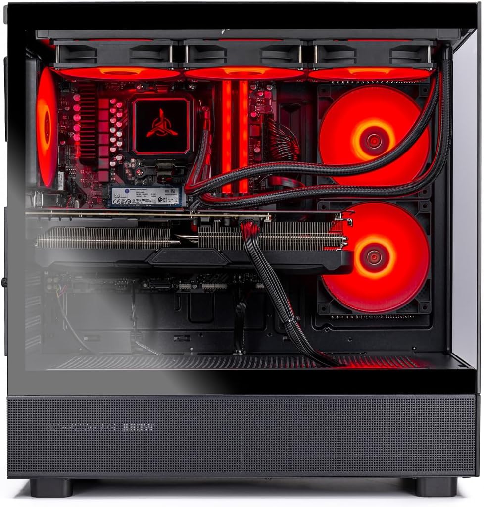 Skytech Gaming Azure 3 Gaming PC, AMD Ryzen 7 9700X 3.8GHz, NVIDIA RTX 5060, 1TB NVMe SSD, 16GB DDR5 RAM 6000, 850W Gold ATX 3 PSU, 360 ARGB AIO, Wi-Fi, Win 11, Desktop