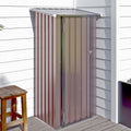 Aoxun 3'x2.1' Outdoor Metal Storage Shed with Lockable Doors, Steel Utility Tool Shed, Metal Sheds Outdoor Storage for Garden, Patio, Backyard and Lawn, Brown