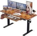 Marsail Electric Standing Desk with Sedentary Reminder, 55 * 24 Inch Standing Desk Adjustable Height, Stand up Desk for Home Office Furniture Computer Desk Memory Preset with Headphone Hook