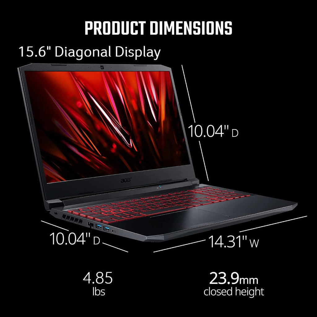 Acer Nitro 5 AN515-57-79TD Gaming Laptop | Intel Core i7-11800H | NVIDIA GeForce RTX 3050 Ti Laptop GPU | 15.6' FHD 144Hz IPS Display | 8GB DDR4 | 512GB NVMe SSD | Killer Wi-Fi 6 | Backlit Keyboard