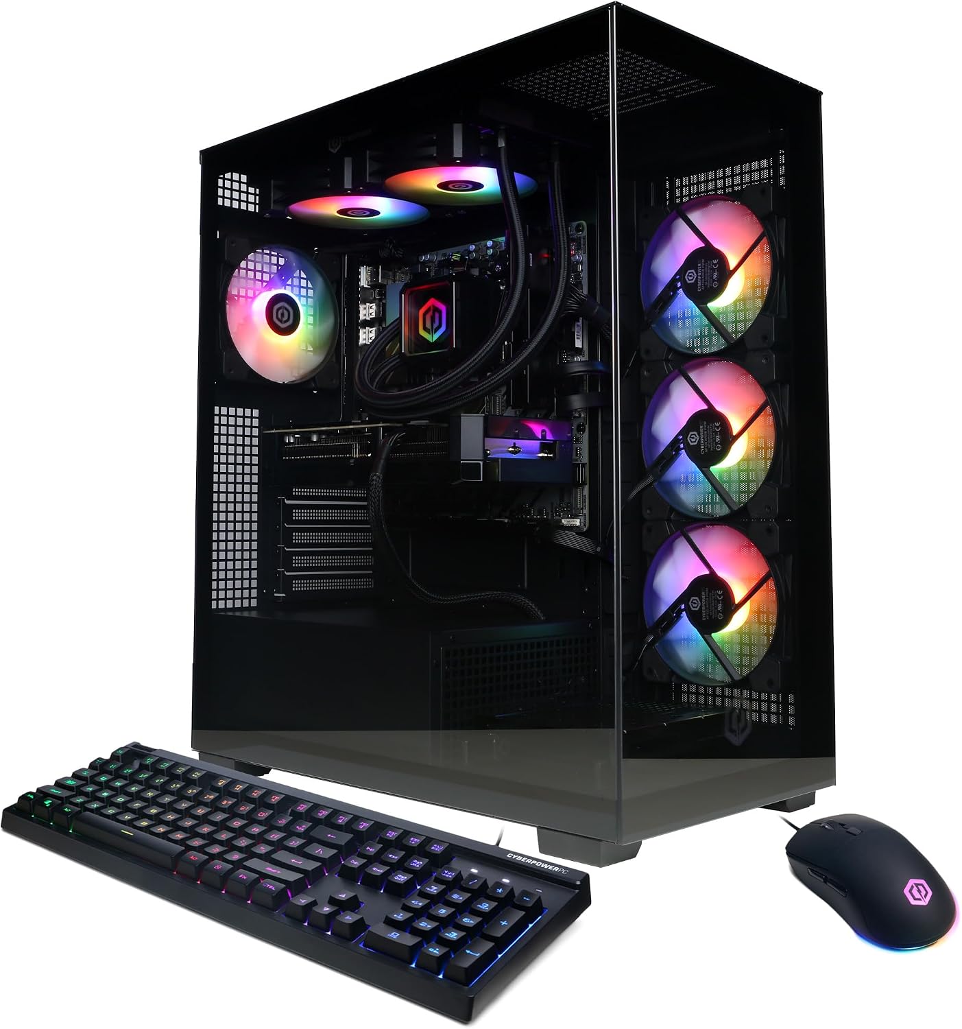 CyberPowerPC Gamer Xtreme Gaming PC, AMD Ryzen 9 9900X 4.4GHz, GeForce RTX 5070 12GB, 32GB DDR5, 1TB PCIe 4.0 SSD, WiFi Ready & Windows 11 Home (GXiVR8080A41)