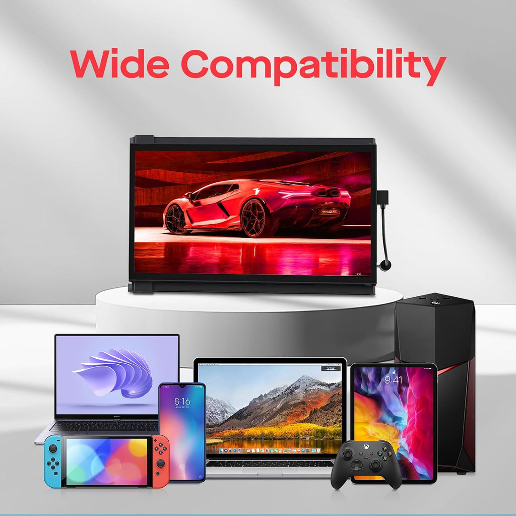 Portable Monitor - Mobile Pixels Duex Plus DS 13.3' FHD 1080P Laptop Monitor Extender, USBA/Type-C/HDMI Plug and Play Laptop Screen for 13'-14.5' Laptops, Windows/macOS/Android/Switch Compatible
