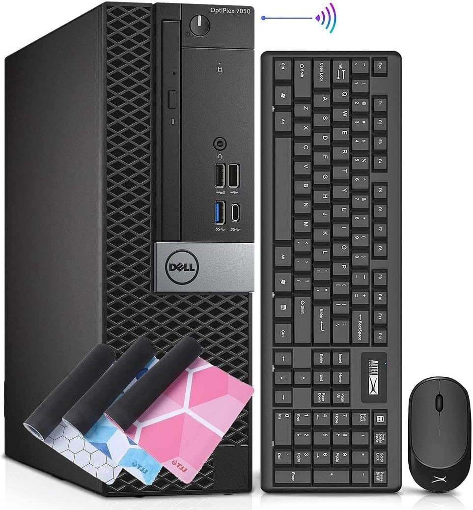 Dell OptiPlex 7050 Desktop Computers PC,Intel Core i7-7700 3.6GHz,32GB Ram New 1TB M.2 NVMe SSD+2TB HDD,Intel AX200 Built-in WiFi 6,Bluetooth 5.2, HDMI,Refurbished Computer,Windows 10 Pro (Renewed)