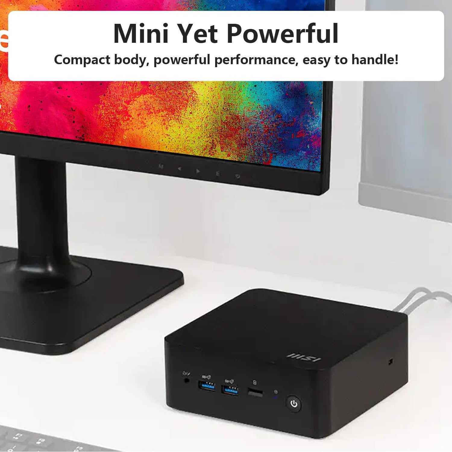 msi Cubi NUC Business Mini Desktop, 10-Core Intel Core 5 120U Processor, 16GB DDR5 RAM, 1TB SSD, Support 4-Monitor 4K, Thunderbolt 4, HDMI, MicroSD Card Reader, Wi-Fi 6, Windows 11 Pro