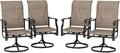 Sophia & William Outdoor Patio Swivel Dining Chairs Set of 4, High Back Padded Patio Dining Chairs, All Weather Textilene Mesh Fabric for Backyard, Poolside, Balcony and Garden