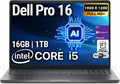 Oemgenuine Dell Pro 16(Next-gen Latitude 3550) 16' FHD+ Display Business Laptop, Intel 10 Core i5-120U, 16GB DDR5 RAM, 1TB SSD, WiFi 6E + BT, Backlit Keyboard, HD Webcam, RJ-45, Win 11 Pro