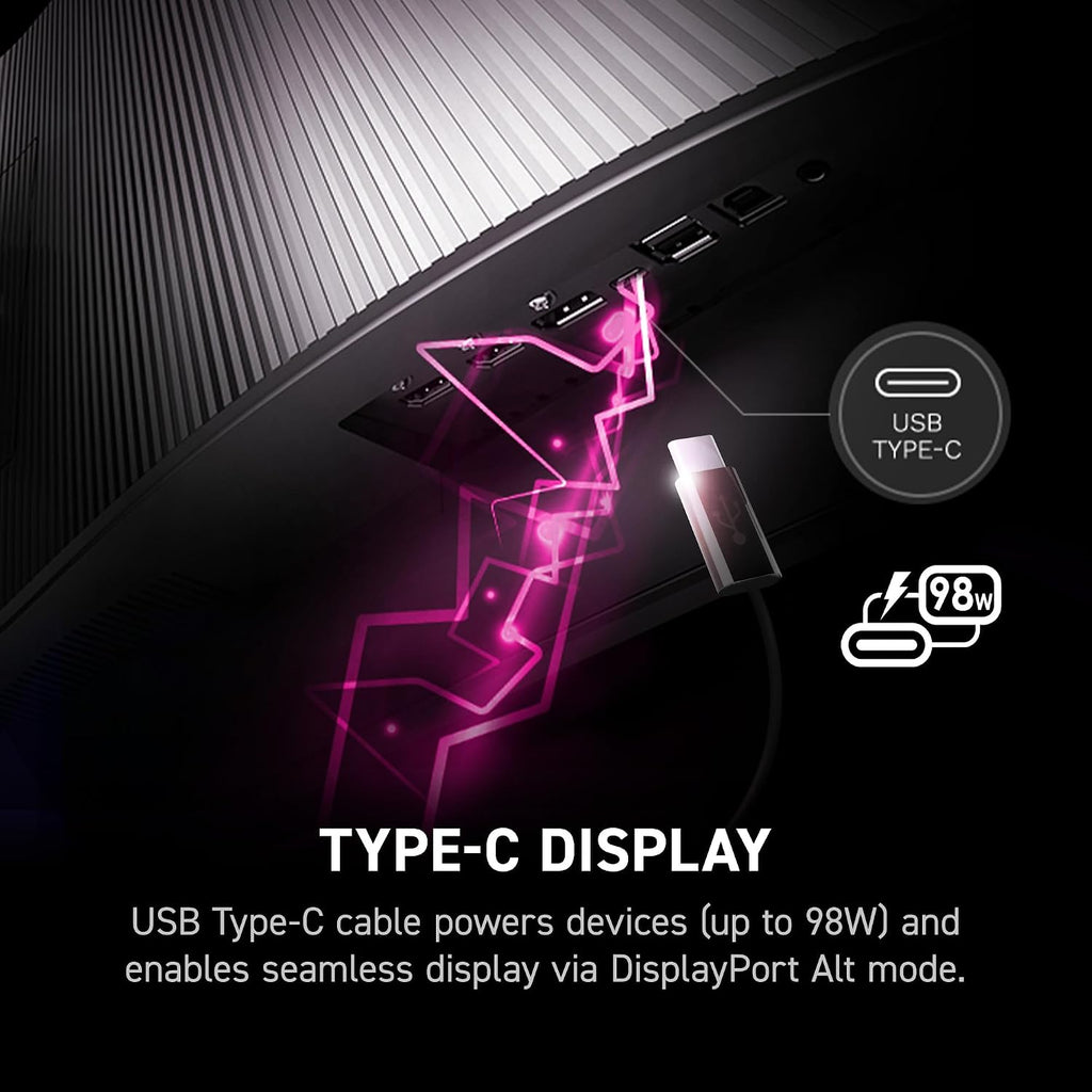 msi MPG 491CQPX QD-OLED 49-inch QD-OLED 5120 x 1440 (DQHD) Computer Monitor, 240Hz, Adaptive-Sync, HDMI, Display Port, VGA Port, VESA Mountable, Tilt, Height Adjustable, Speaker, 0.03ms, Black